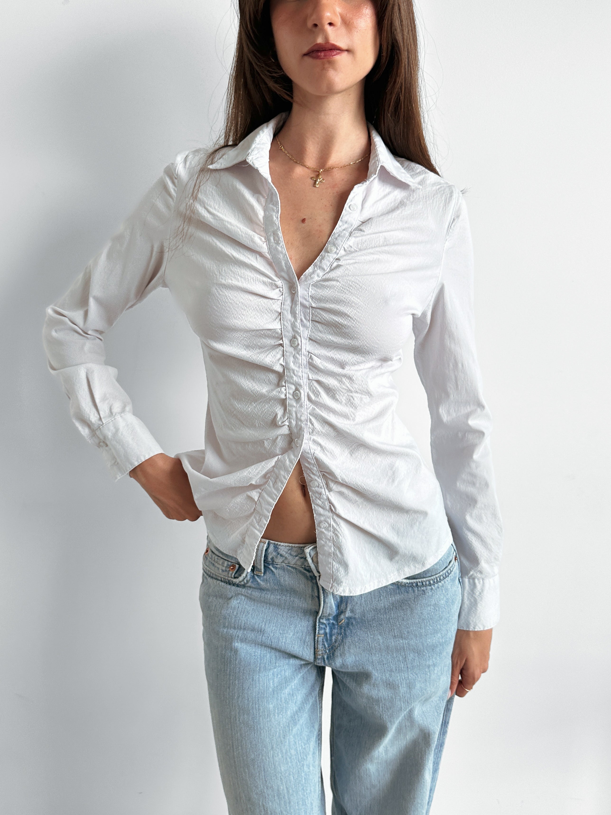 gathered shirt / size s