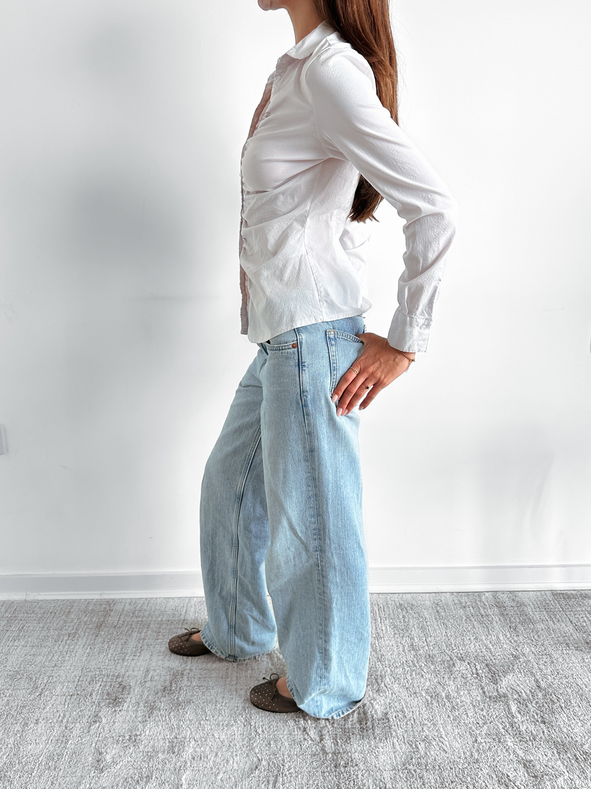 gathered shirt / size s