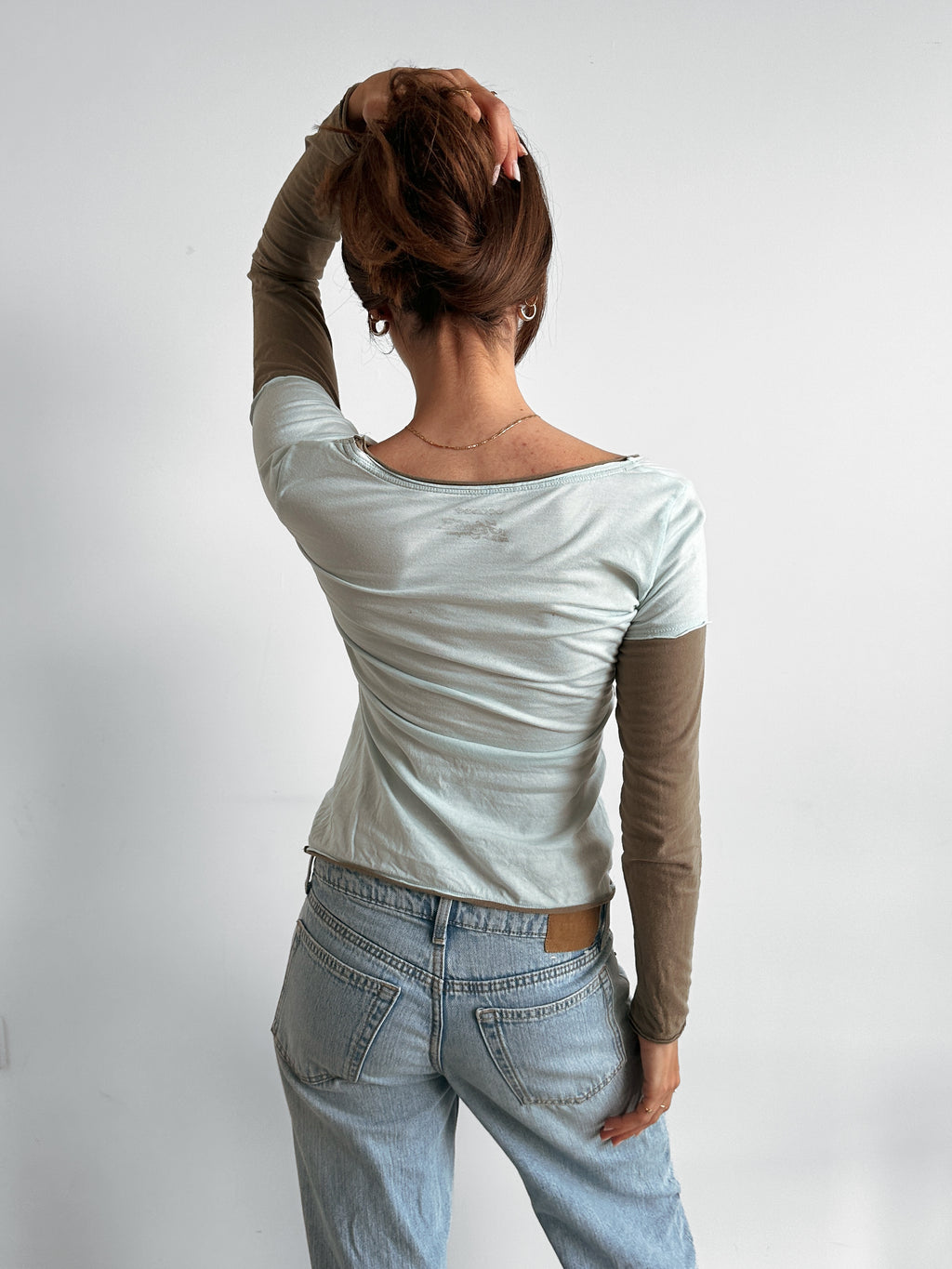 slouch layered top / size s