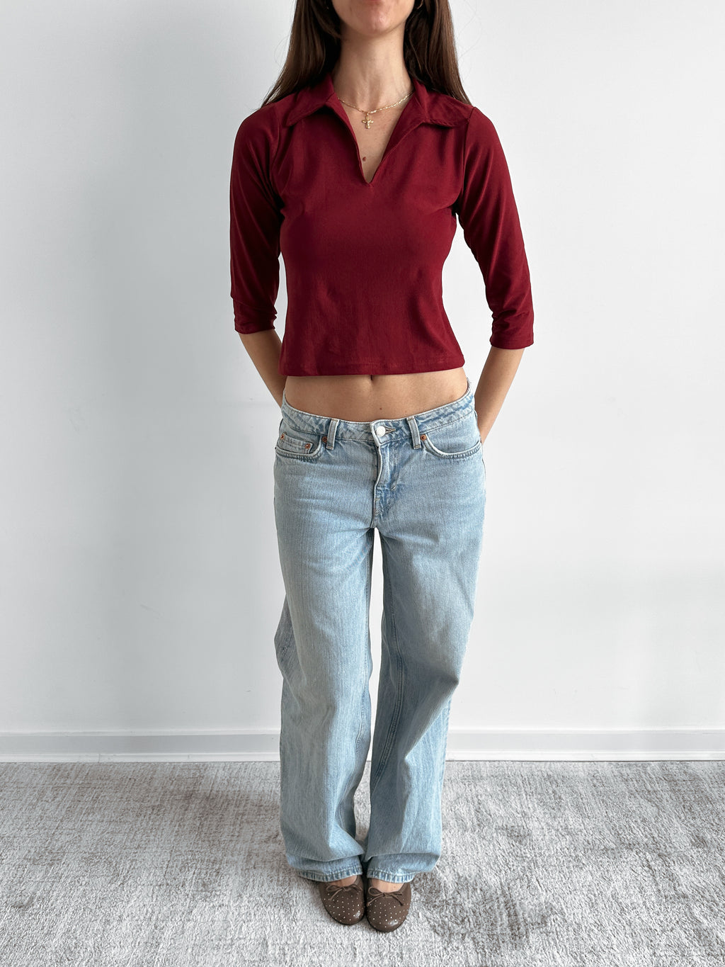 3/4 sleeve shirt / size s