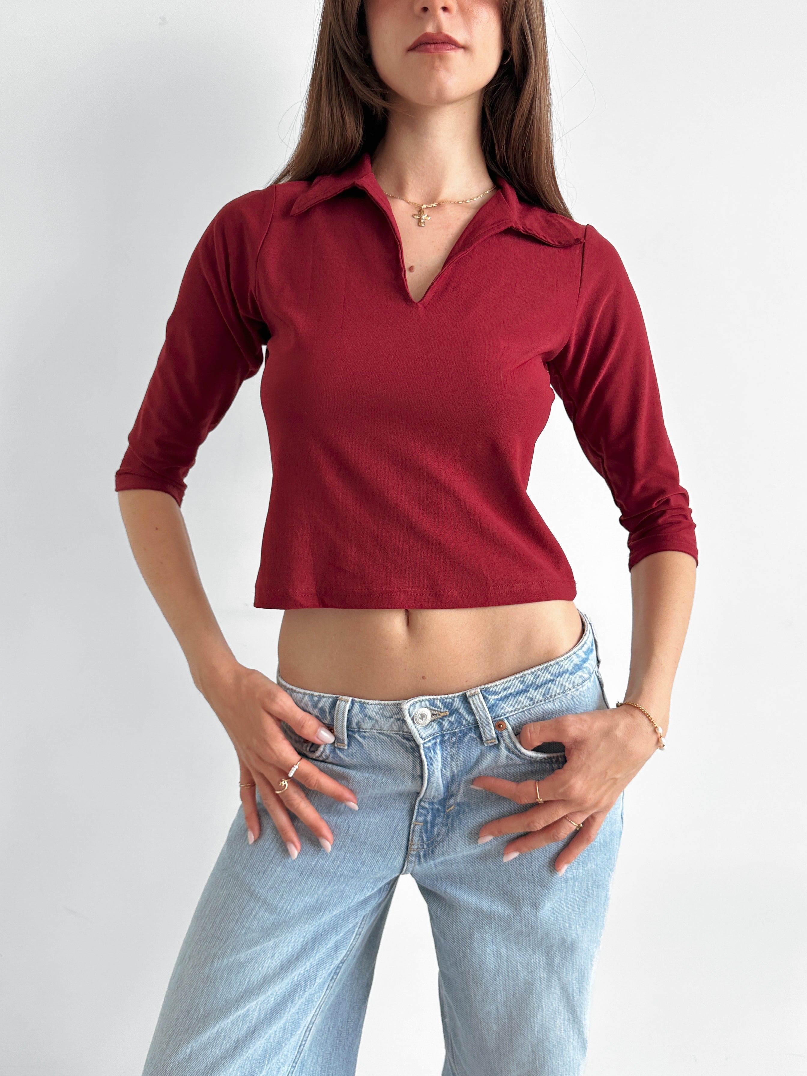 3/4 sleeve shirt / size s