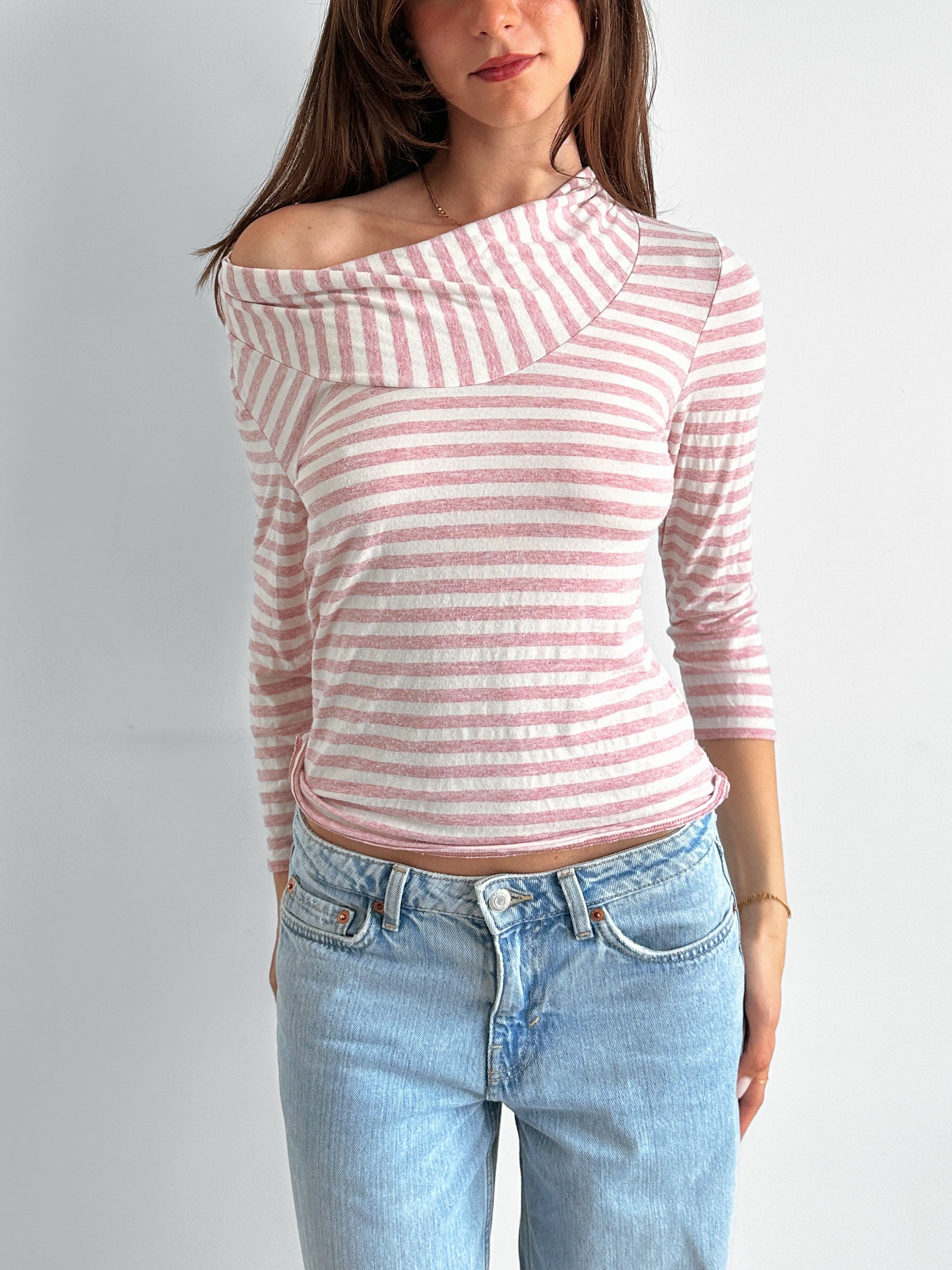slouch stripe top / size s
