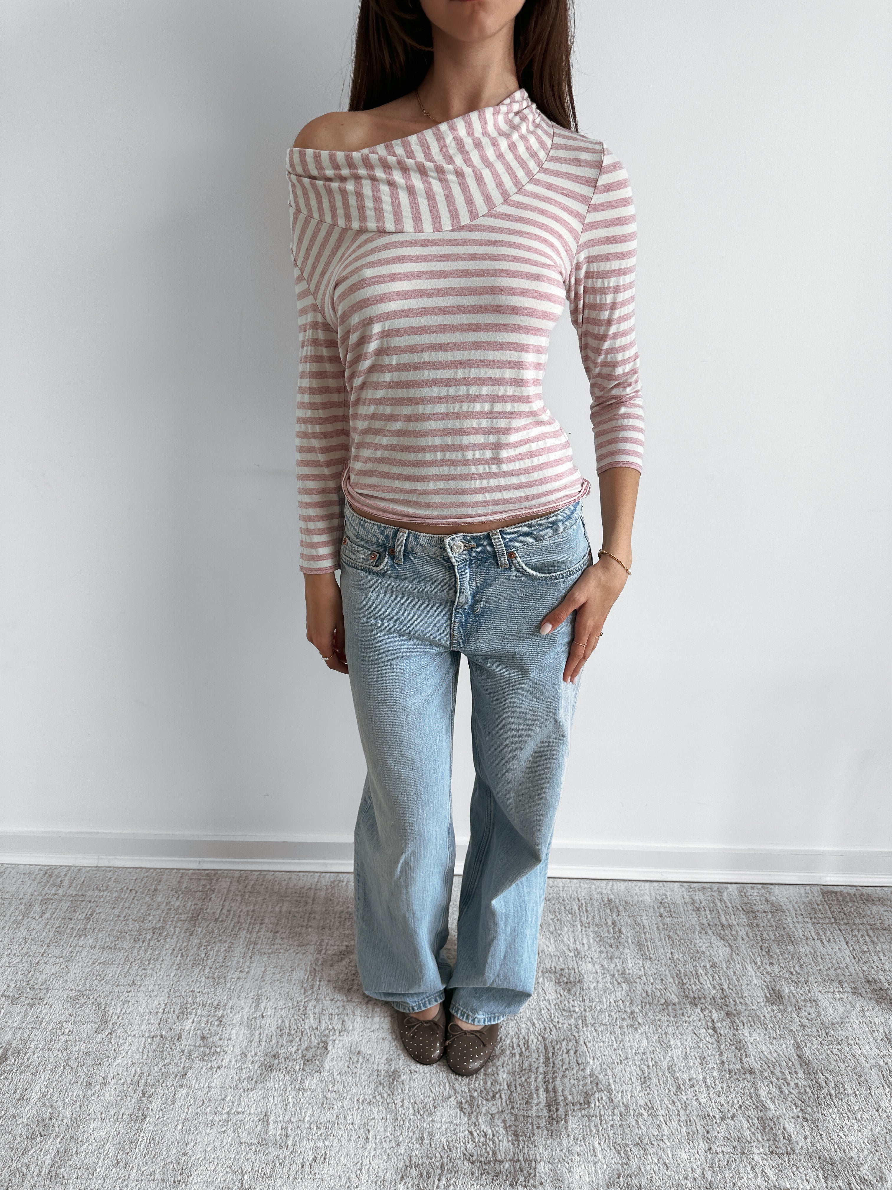 slouch stripe top / size s