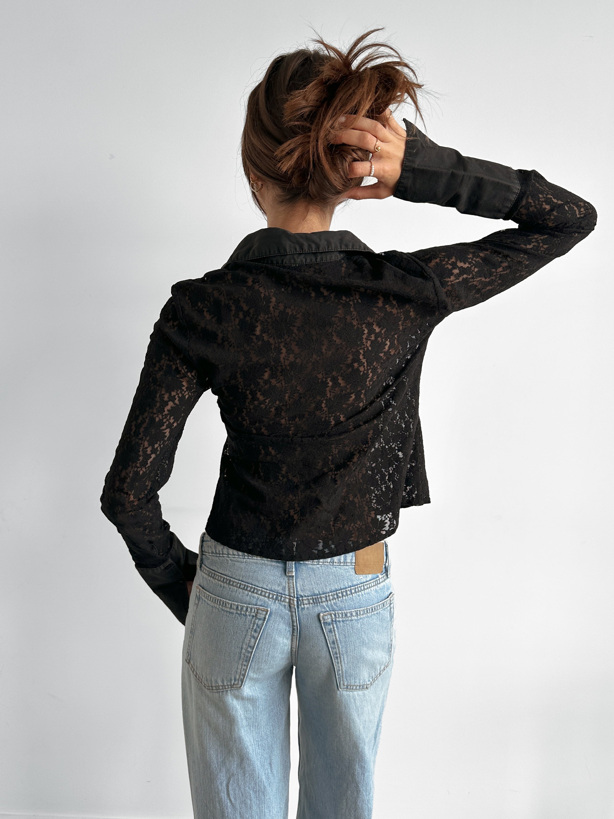 lace shirt / size s-m