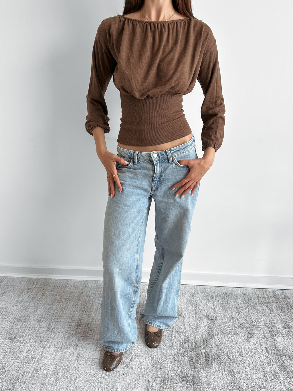 slouchy batwing knit / size xs-s
