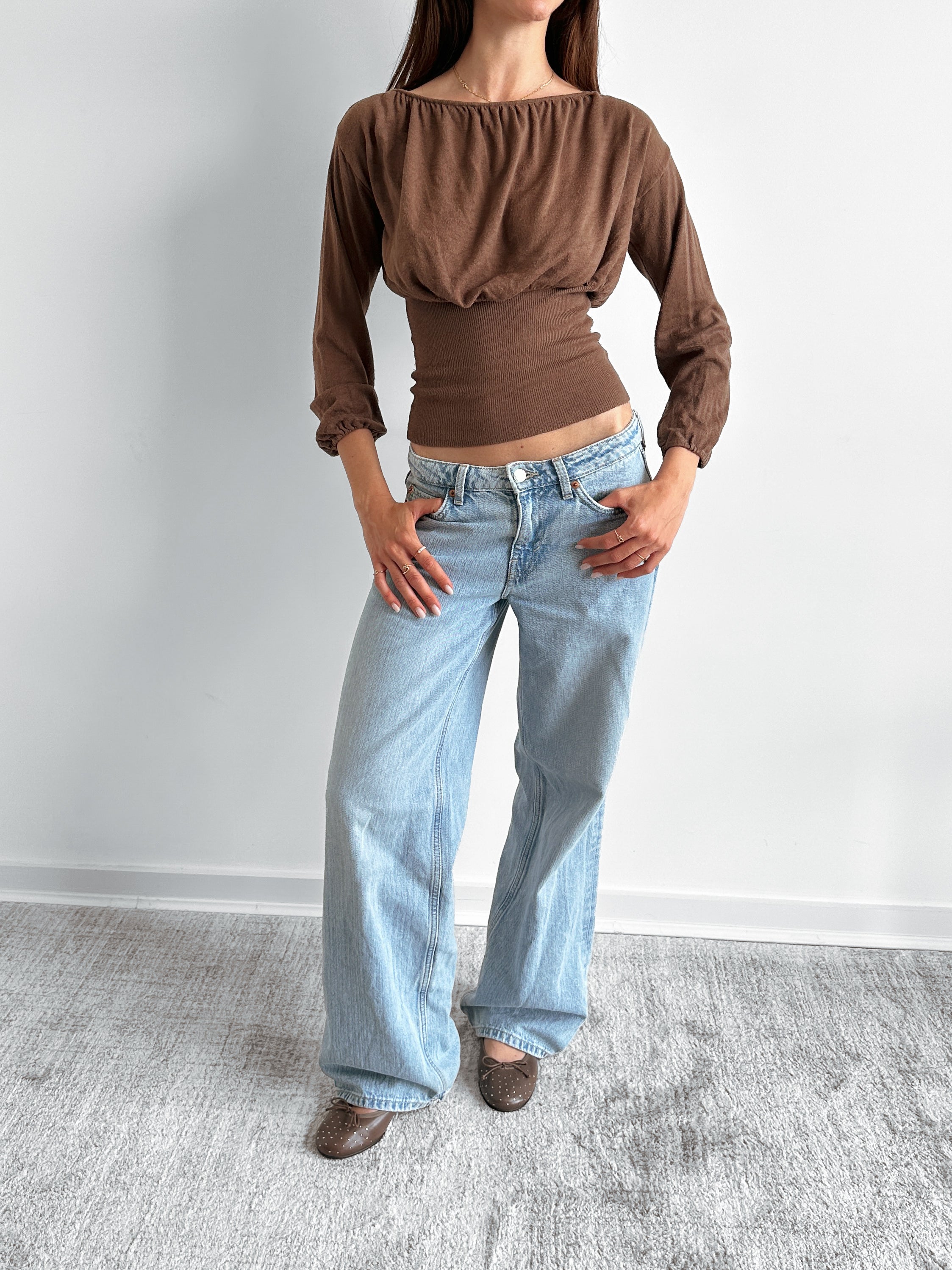 slouchy batwing knit / size xs-s