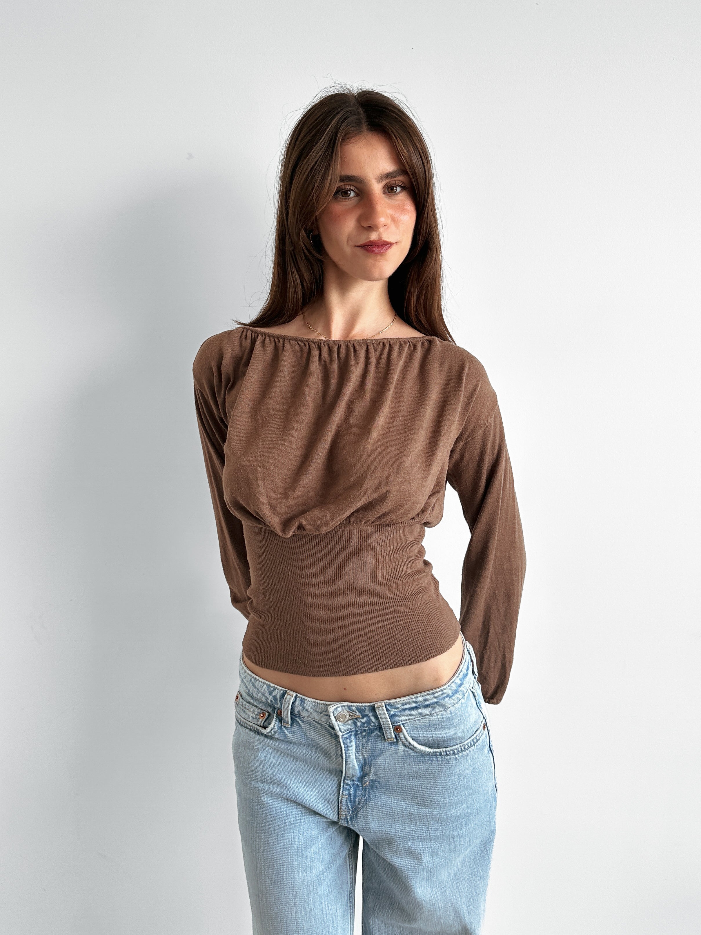 slouchy batwing knit / size xs-s