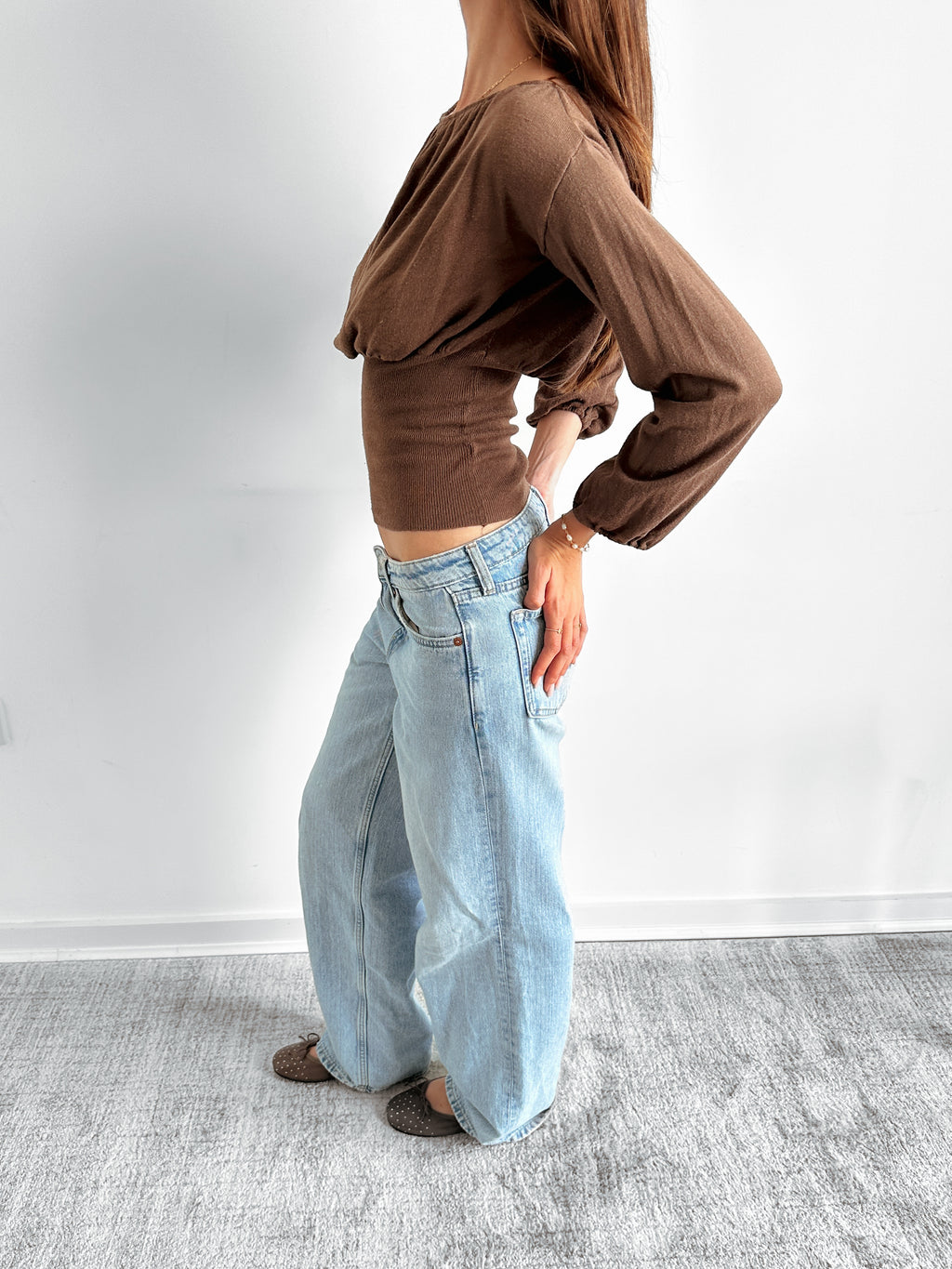 slouchy batwing knit / size xs-s
