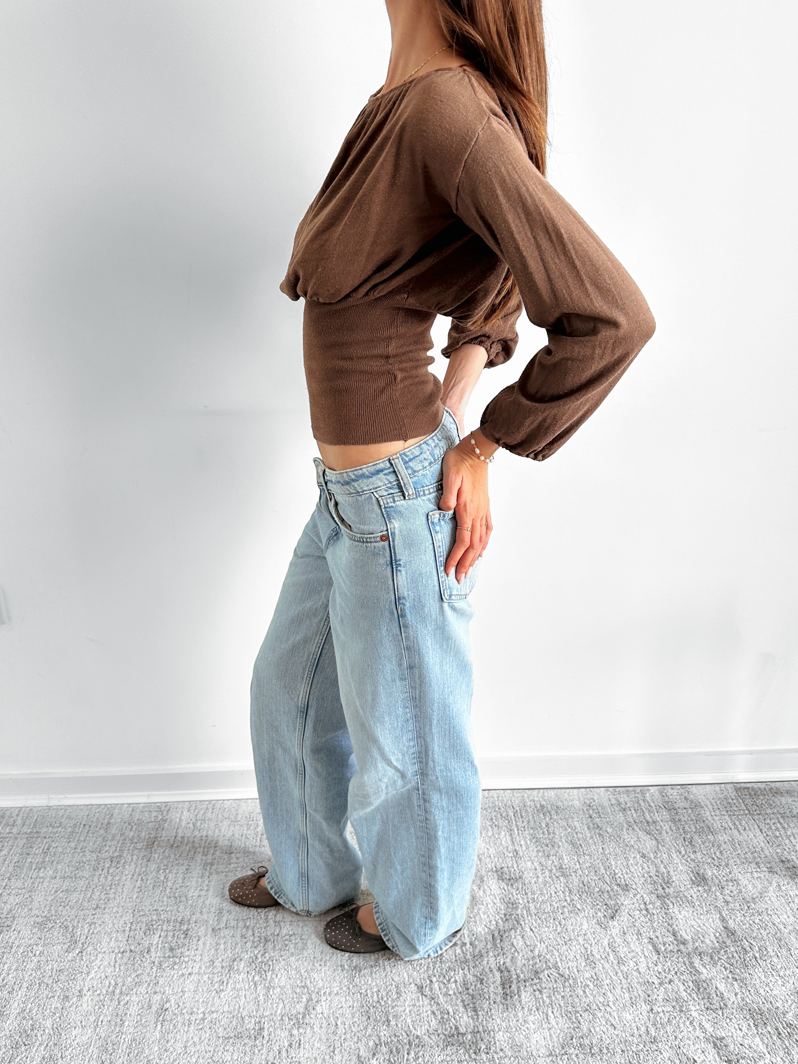 slouchy batwing knit / size xs-s