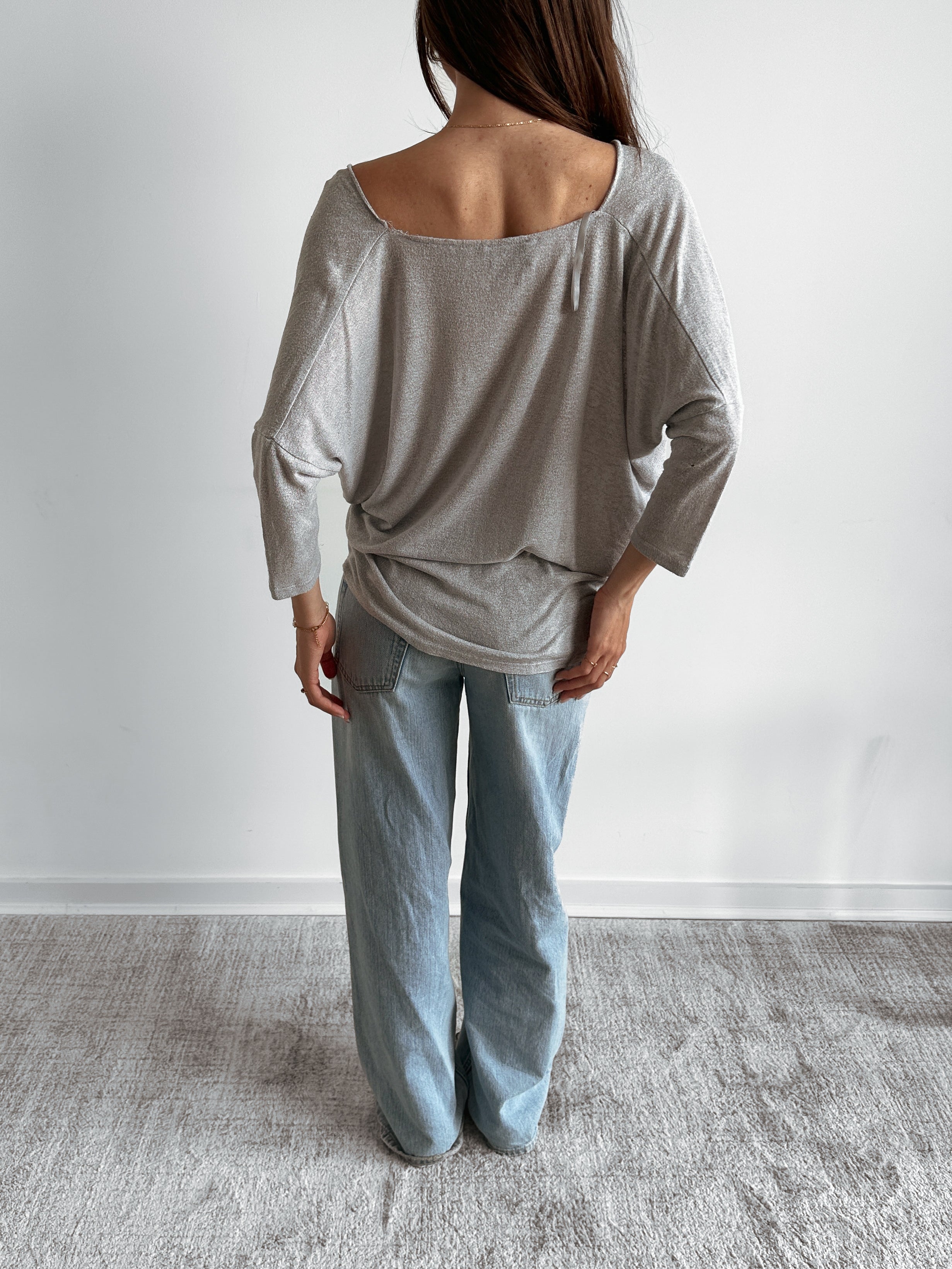 draped asymmetric knit / size s-m