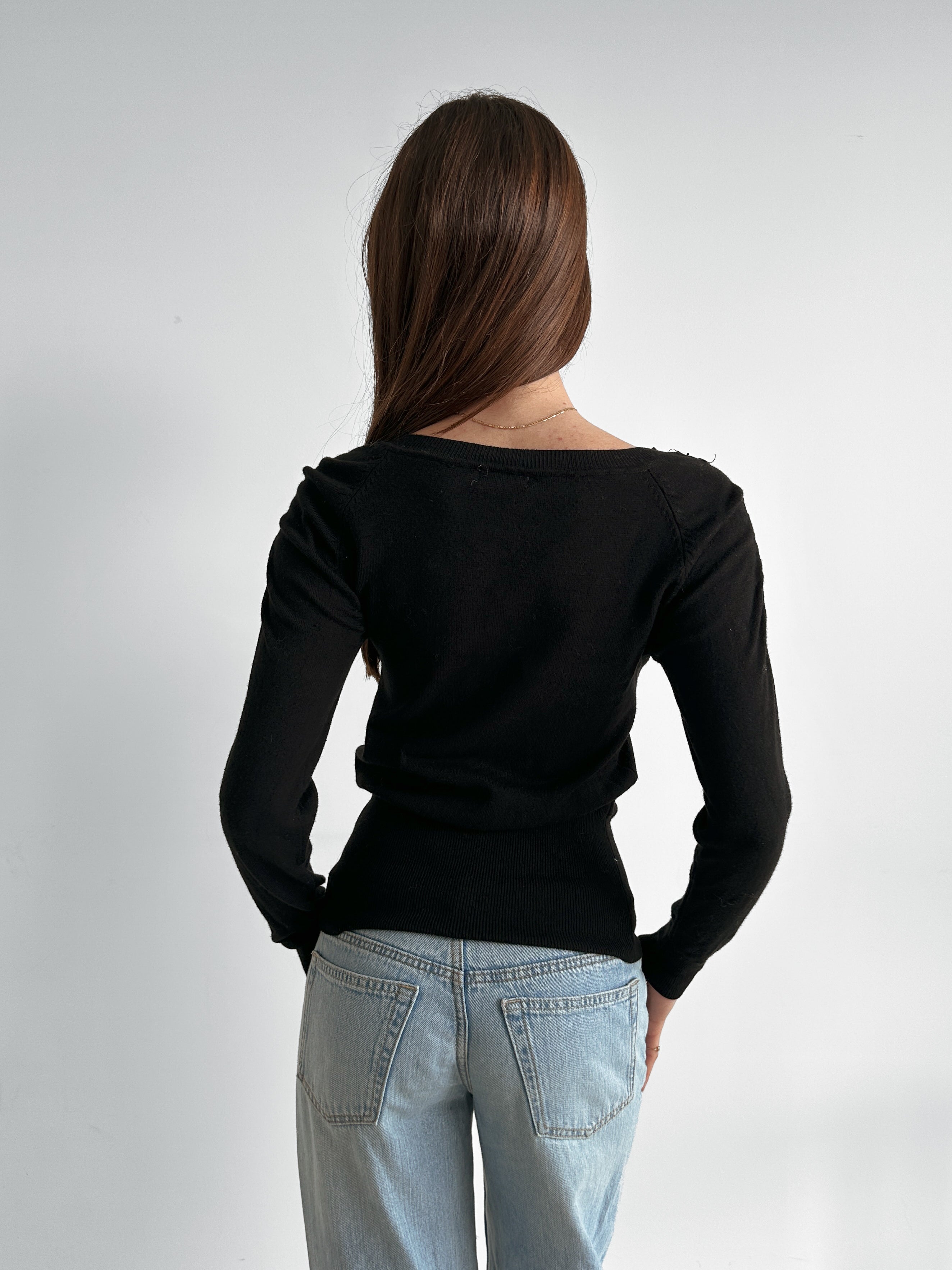 ruched button jumper / size s