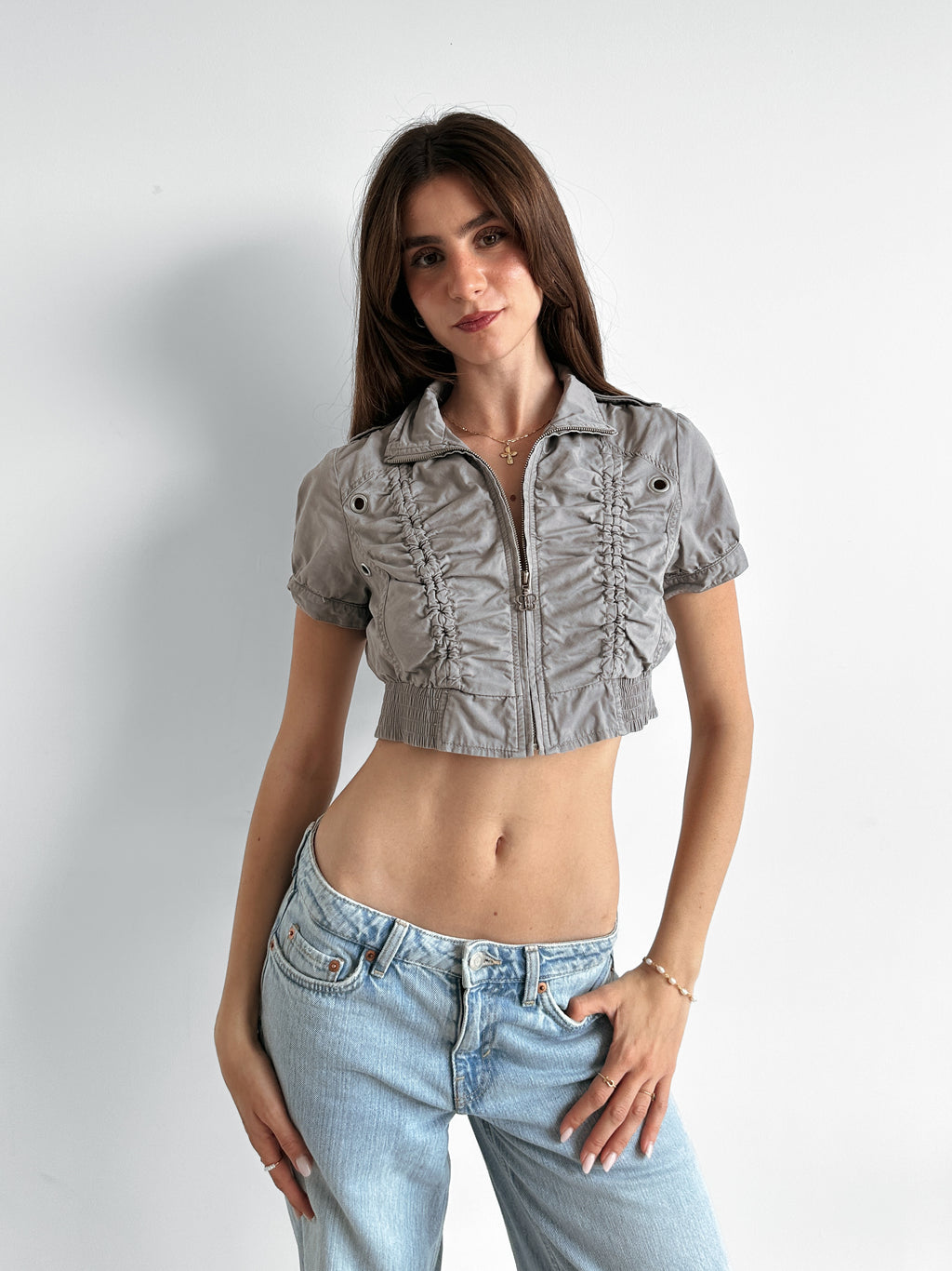 cropped jacket / size xs-s