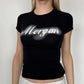 Morgan Cursive Baby Tee ⋆ Size S