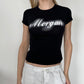 Morgan Cursive Baby Tee ⋆ Size S