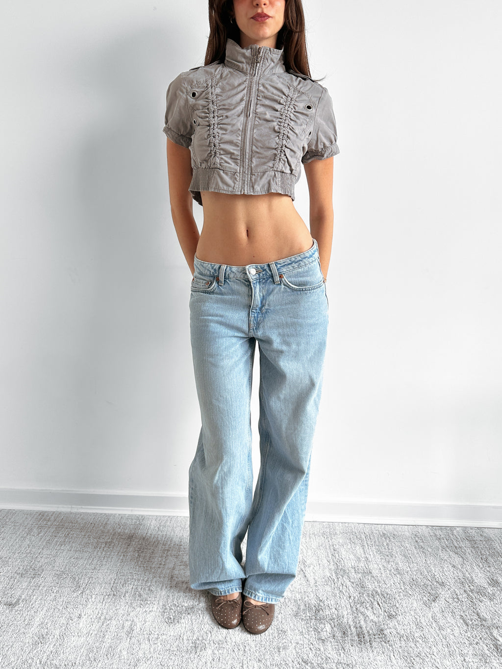cropped jacket / size xs-s