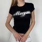 Morgan Cursive Baby Tee ⋆ Size S