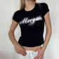 Morgan Cursive Baby Tee ⋆ Size S