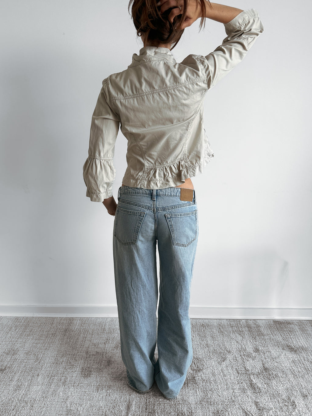 3/4 sleeve pea coat / size s