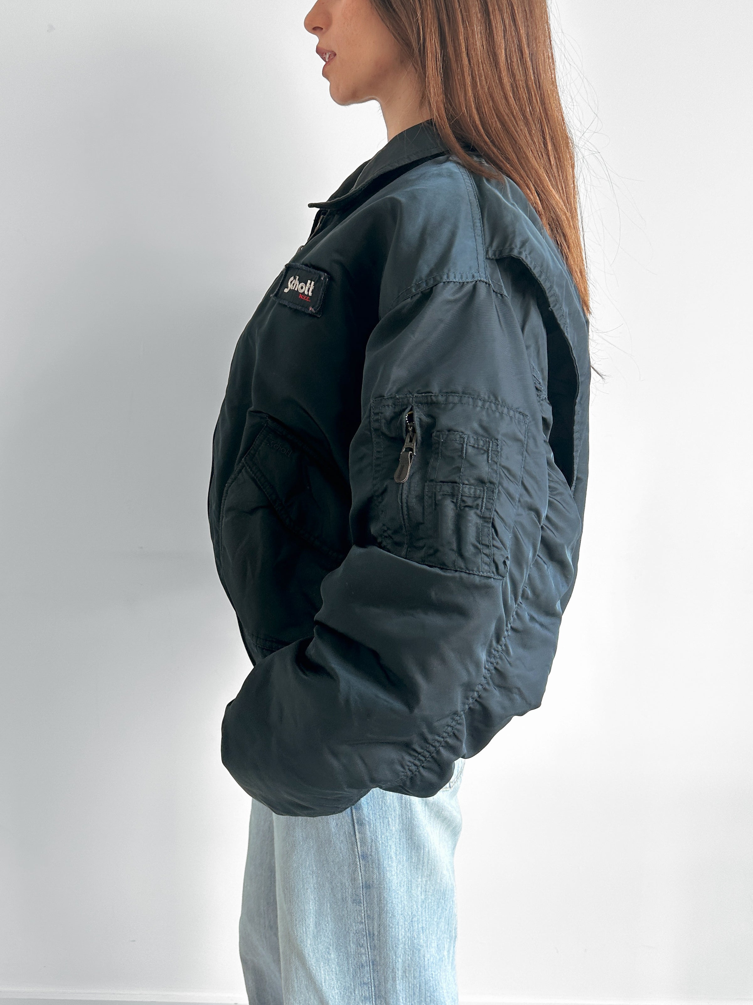 SCHOTT bomber jacket / size l-xl