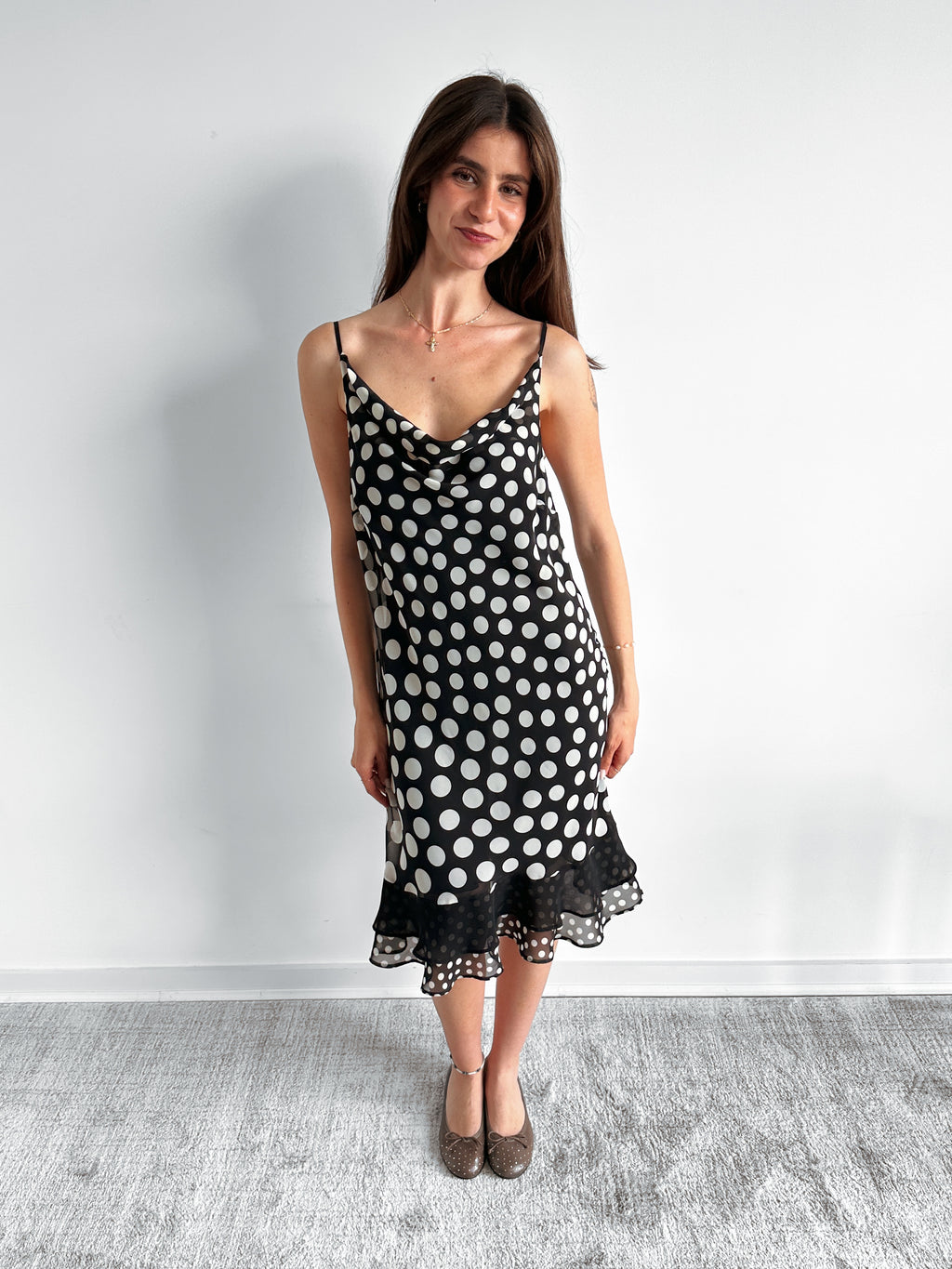 polka dot dress / size m