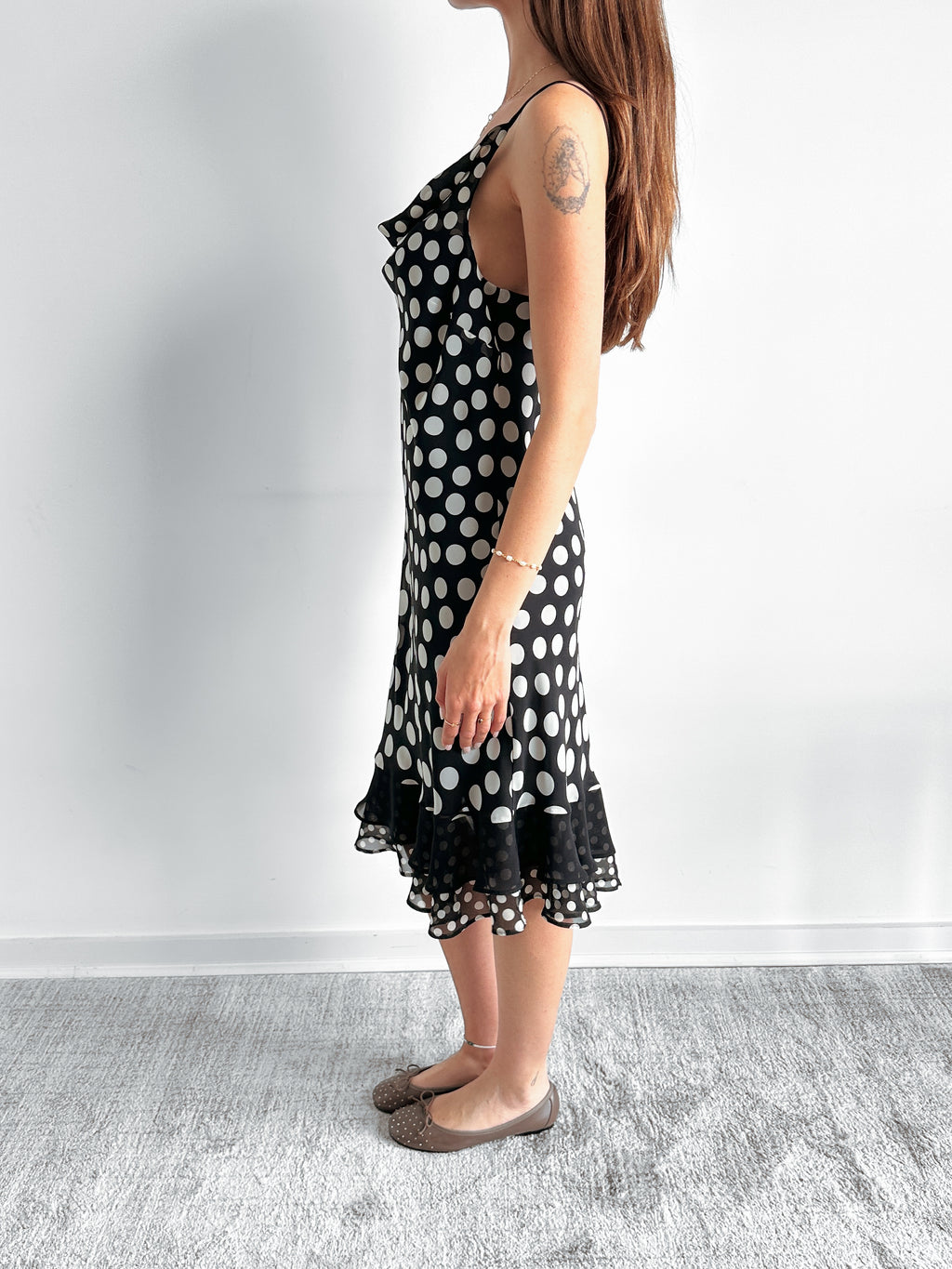 polka dot dress / size m
