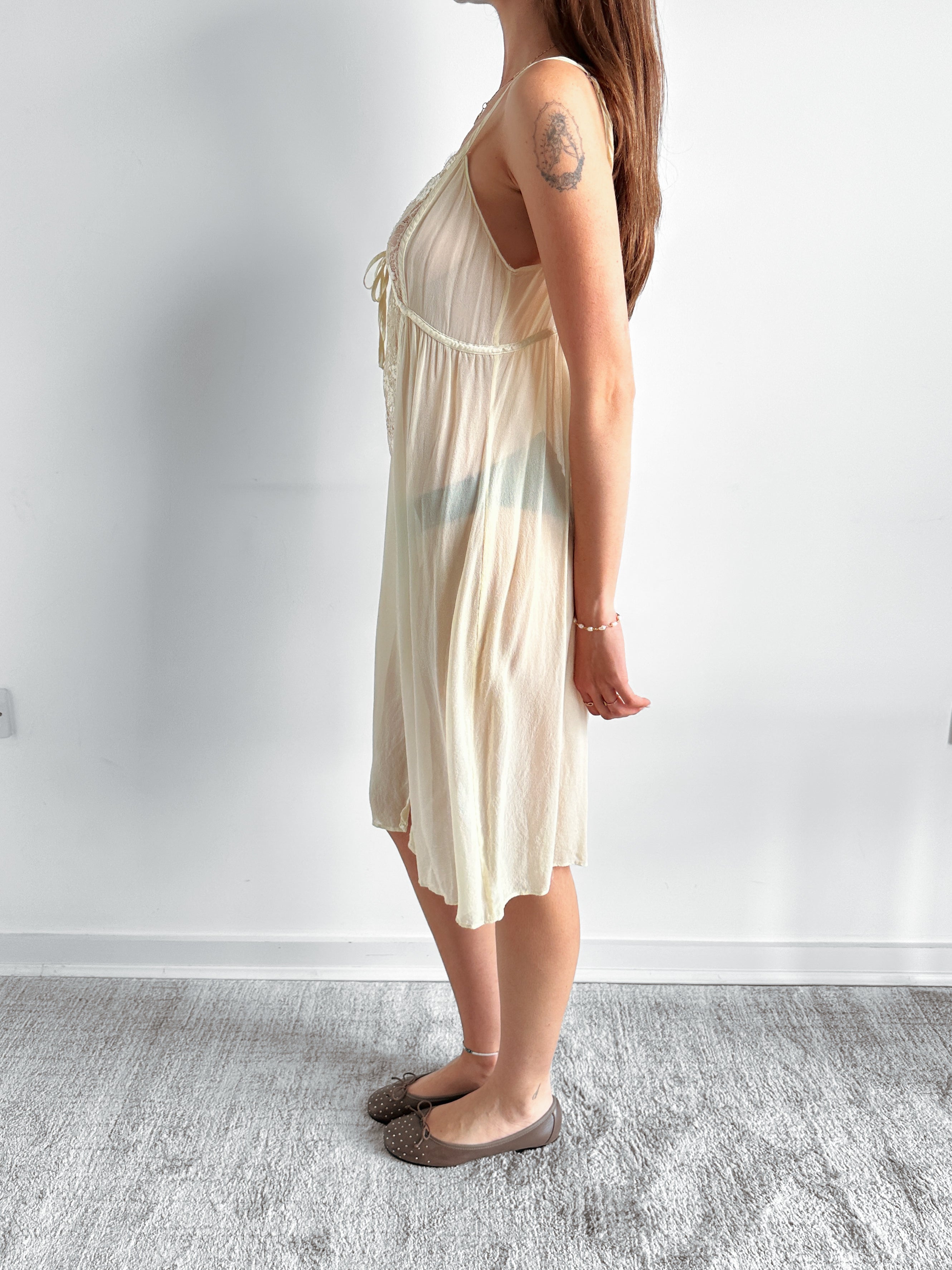 lace slip dress / size s