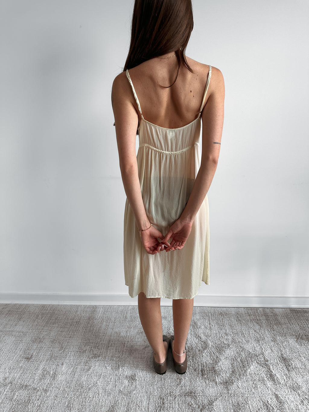 lace slip dress / size s
