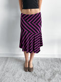 asymmetric stripe skirt / size s-m