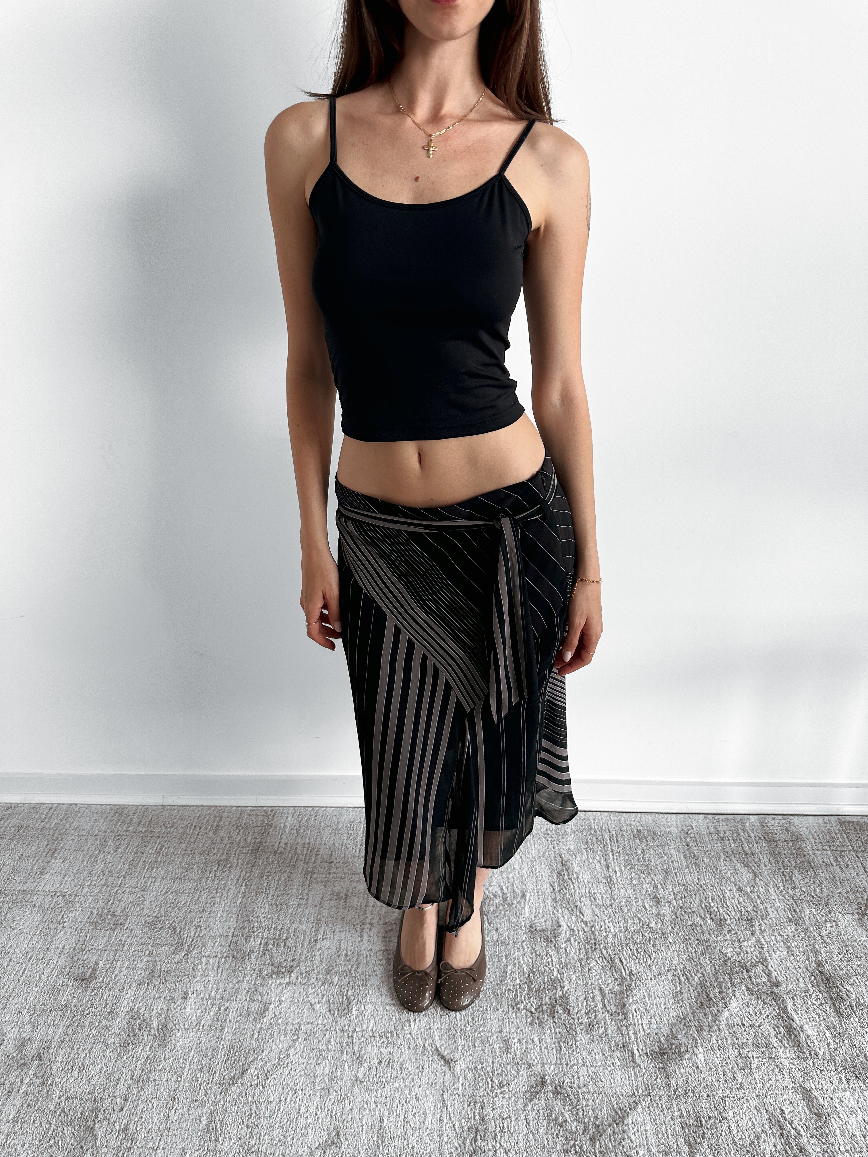 pinstripe skirt / size xs-s