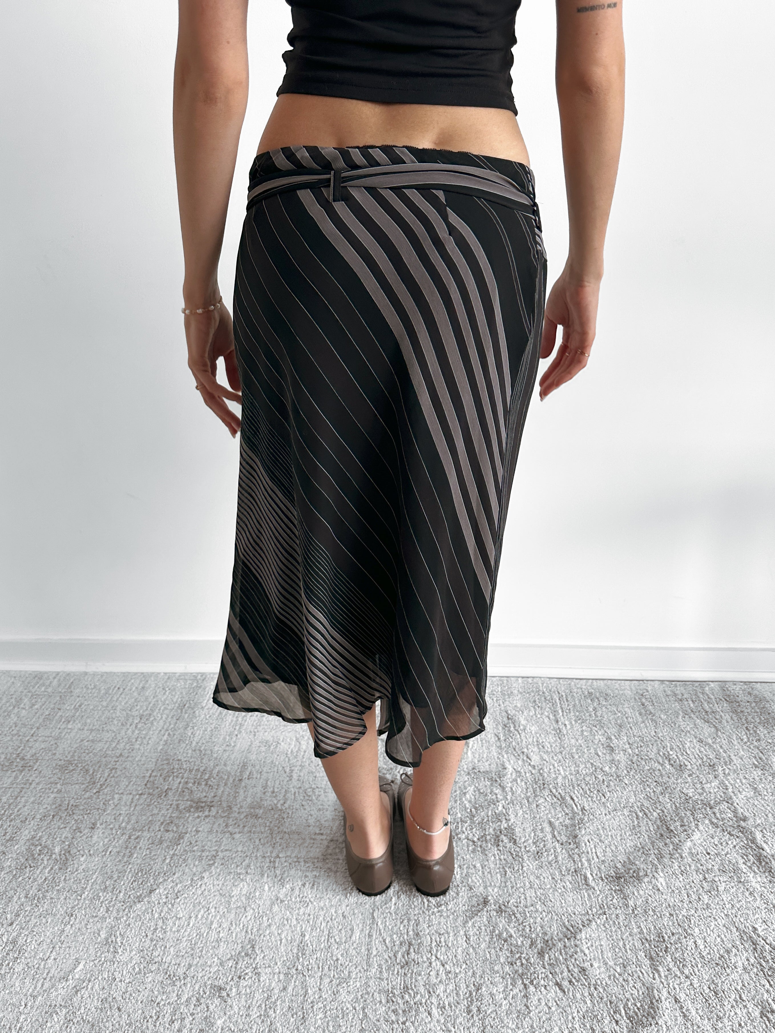 pinstripe skirt / size xs-s