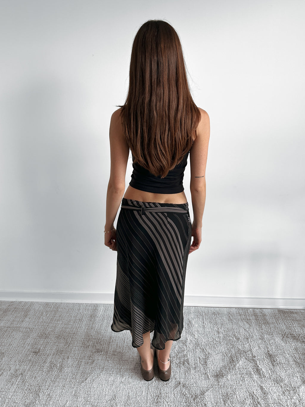 pinstripe skirt / size xs-s