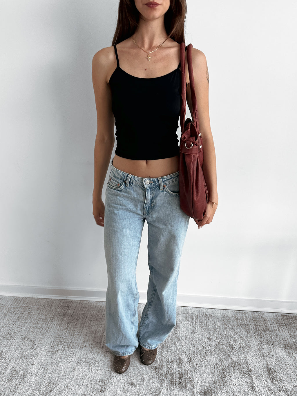 red leather bag / one size