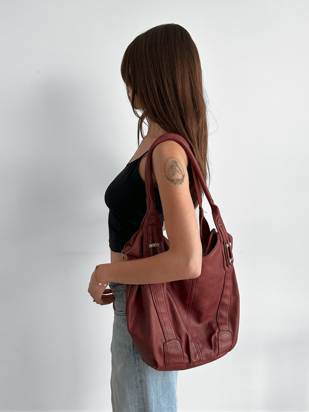 red leather bag / one size