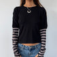 COP COPINE Layered Stripe Top - Size S