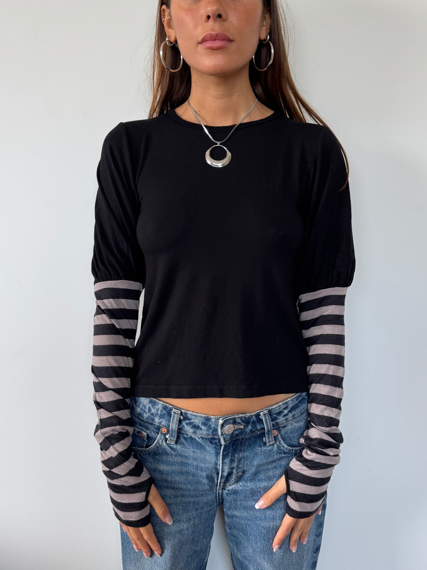 COP COPINE Layered Stripe Top - Size S