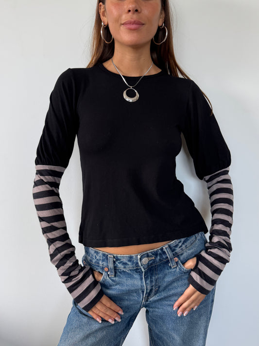 COP COPINE Layered Stripe Top - Size S