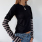 COP COPINE Layered Stripe Top - Size S