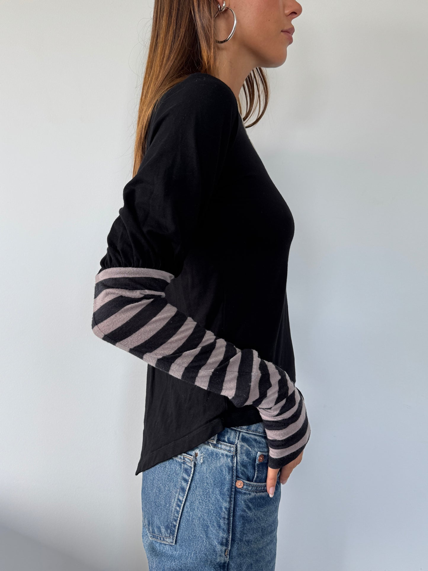 COP COPINE Layered Stripe Top - Size S