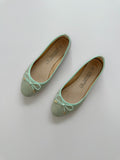 aqua leather ballet flats / uk 4, eu 37