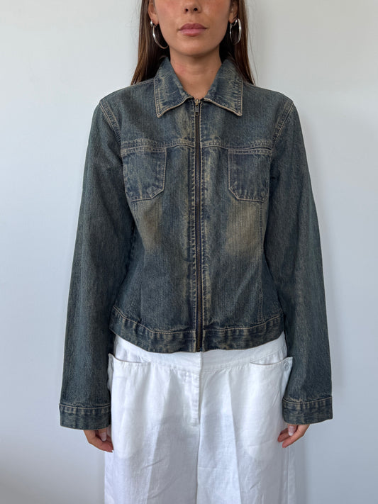 Washed Denim Jacket - Size S/M
