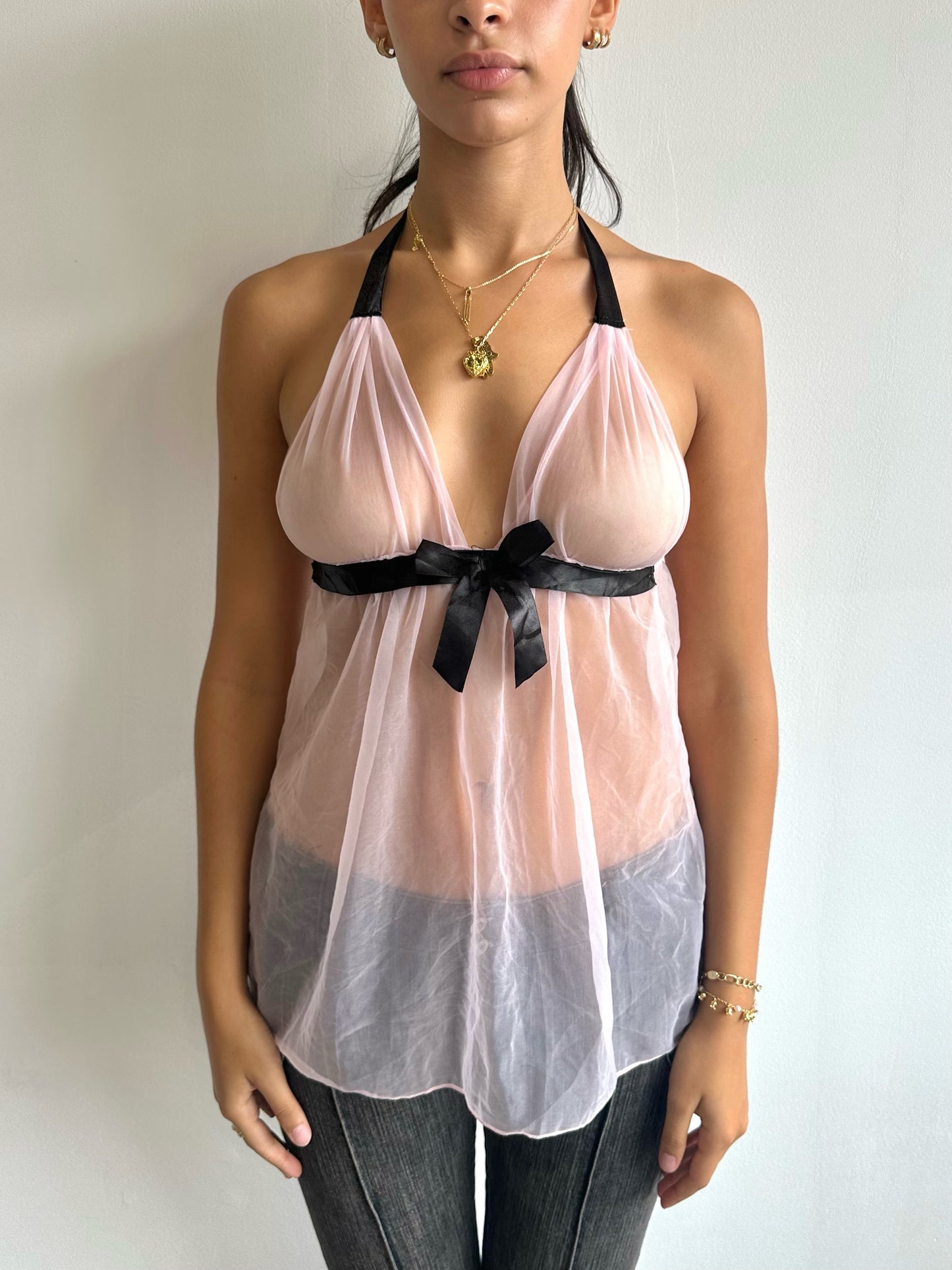 sheer halter neck top ⋆ size s