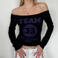Sporty Off Shoulder Top ⋆ Size XS/S