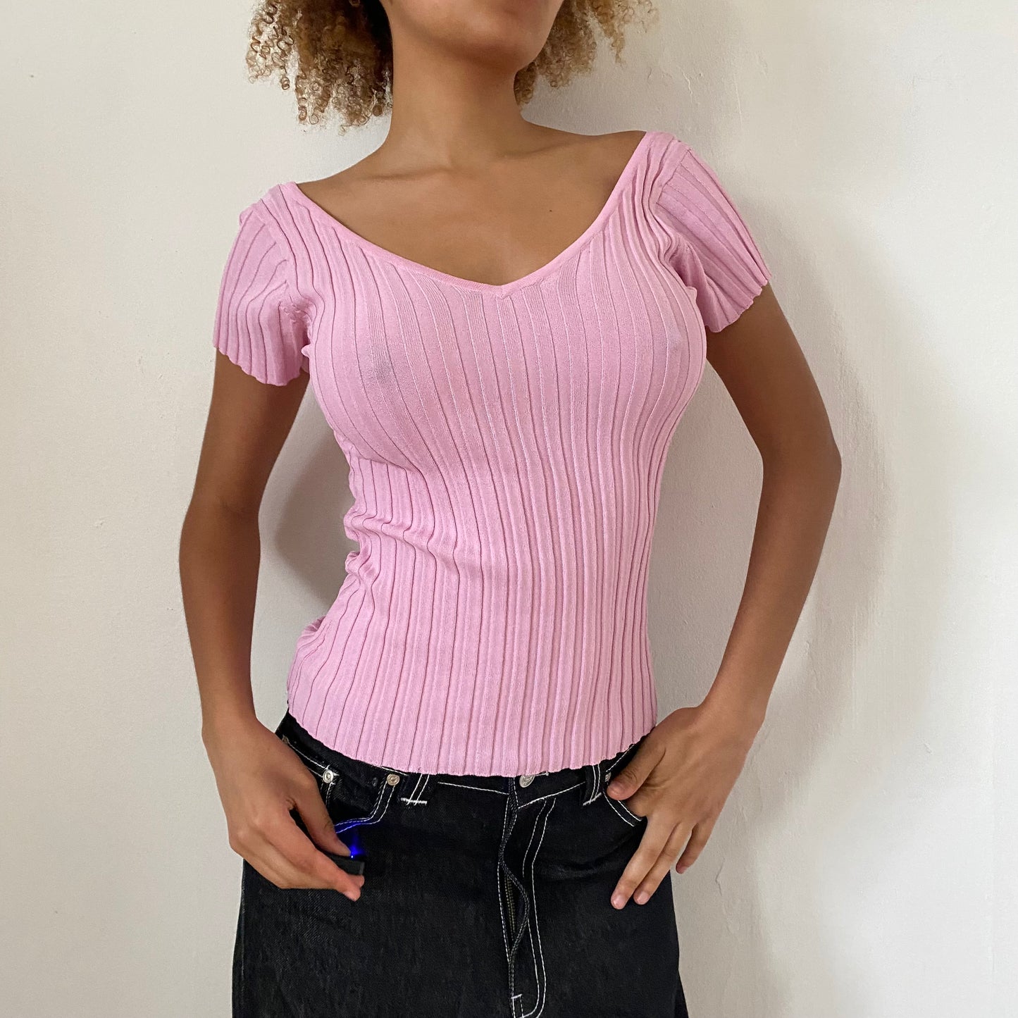 00's Off Shoulder Tee - Size S