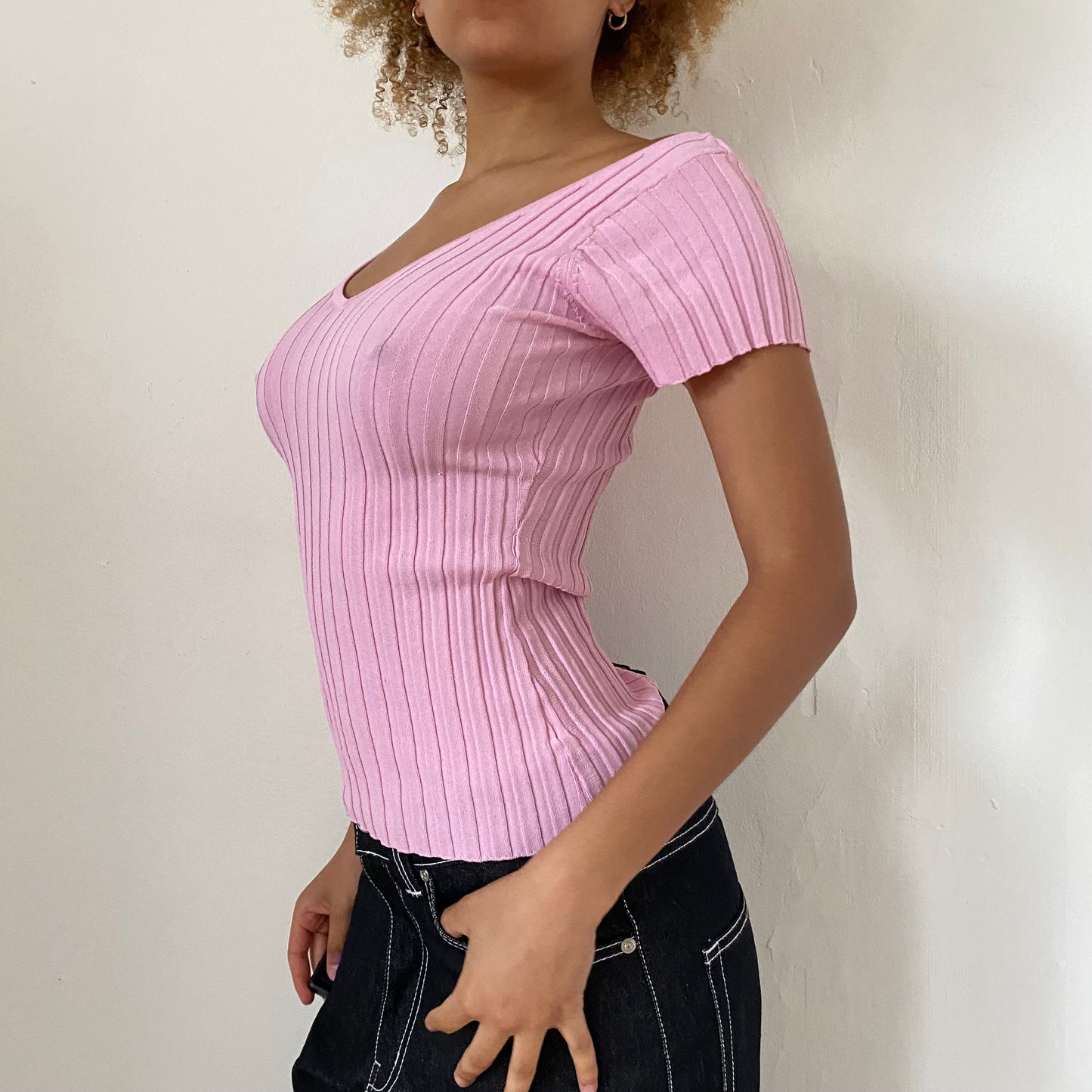 00's Off Shoulder Tee - Size S