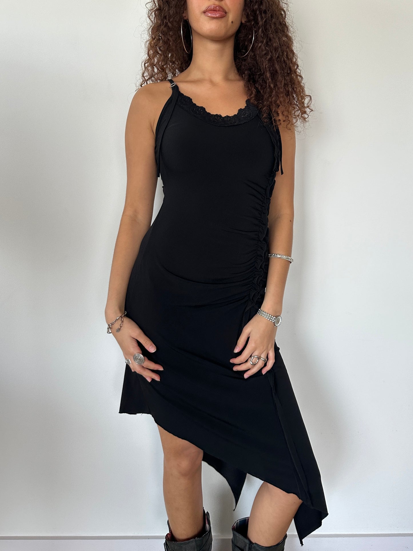 Slinky Asymmetric Dress · Size S