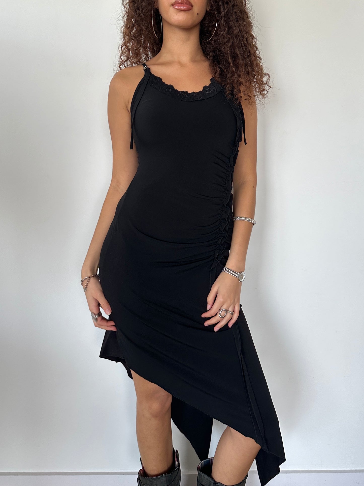 Slinky Asymmetric Dress · Size S