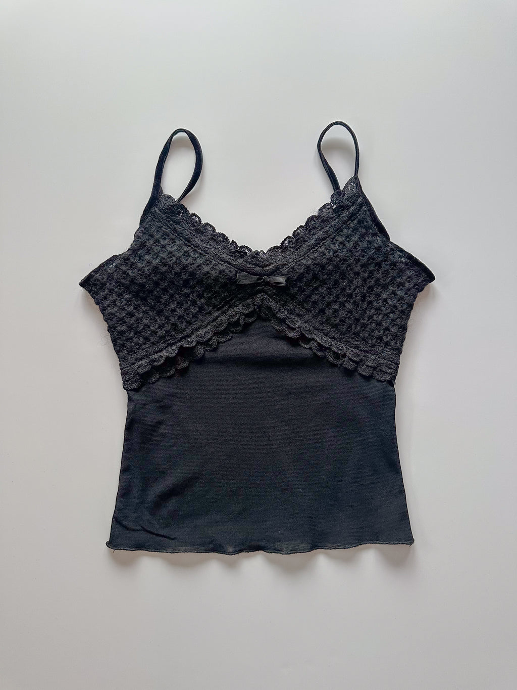 bi-material mesh cami top / size small