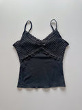 bi-material mesh cami top / size small