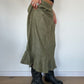 Khaki Linen Skirt · Size M/L