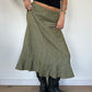 Khaki Linen Skirt · Size M/L